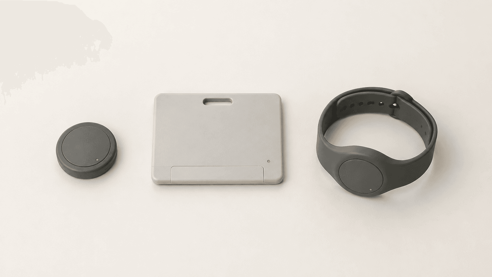 Representative compact, card, and wearable BLE tag form factors
